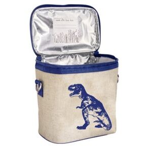 Kids Dinosaur Lunch Bag - Blue and Cream